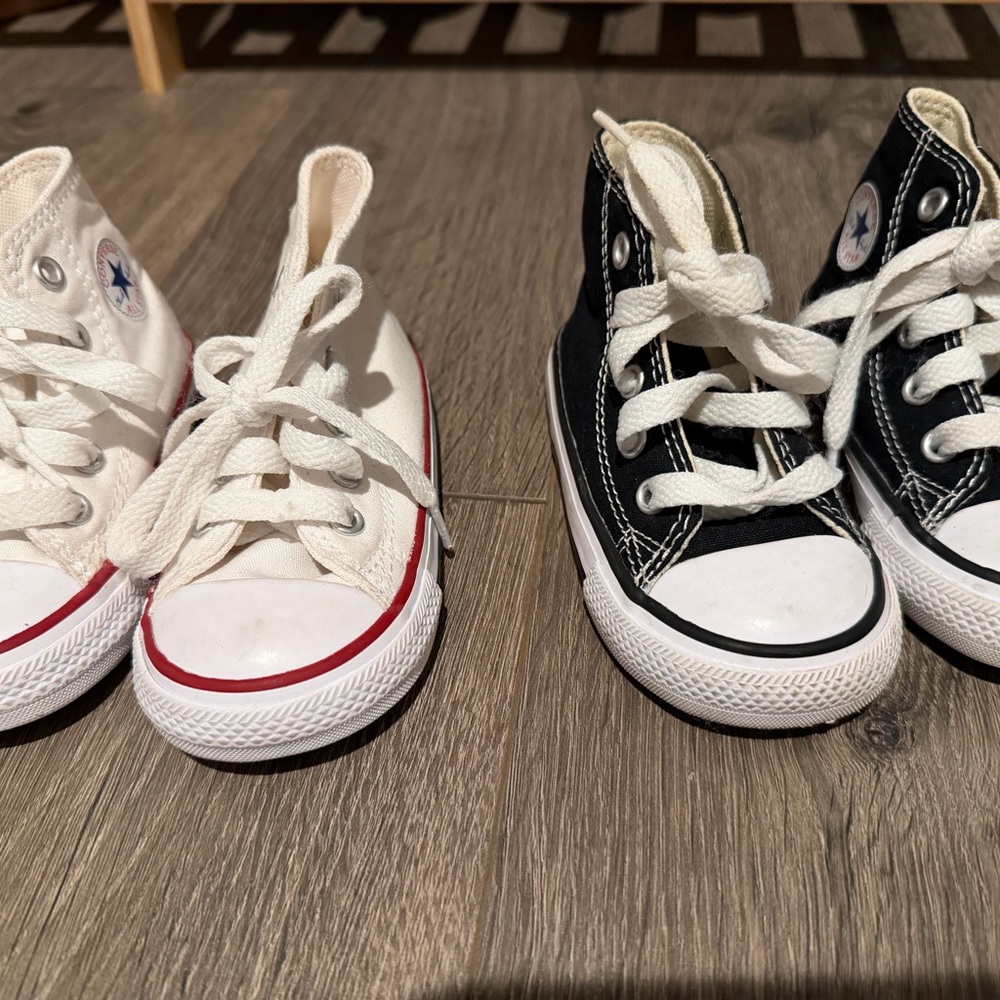 Kids' Dual Pack High-Top Sneakers - White and Black